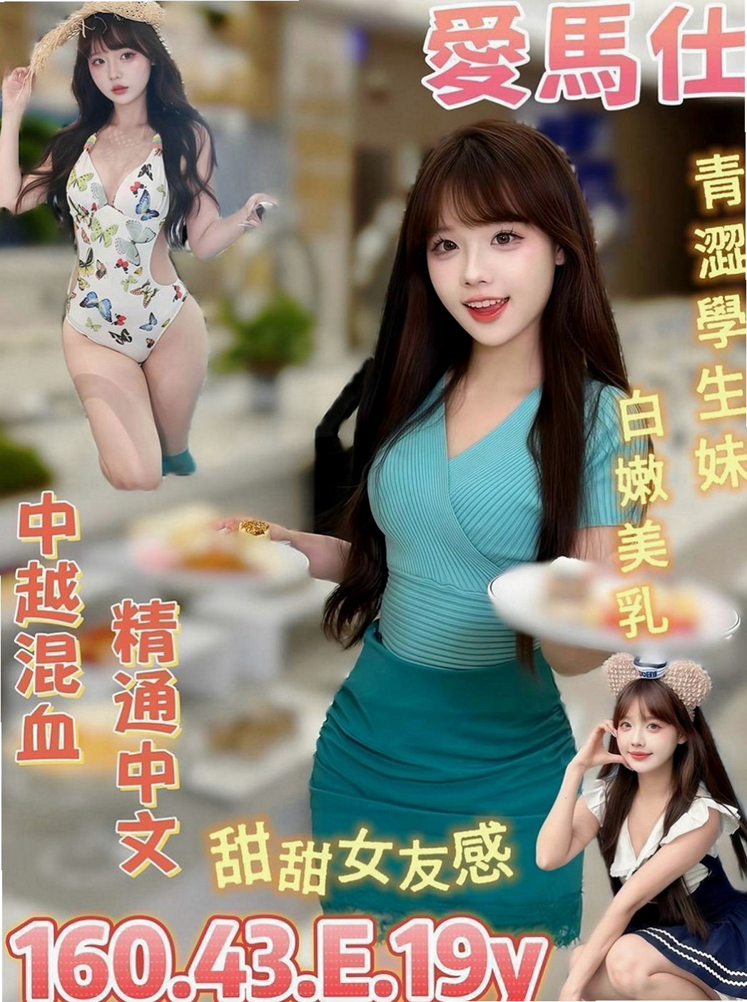 鳳山伴遊：伊娃 |專櫃風騷女|170cm|53kg|C罩杯|23歲|特點： 可愛 清純小正妹、有女朋友感覺哦  被約過的客人稱為暗黑小蘿莉的小雅報班啦~